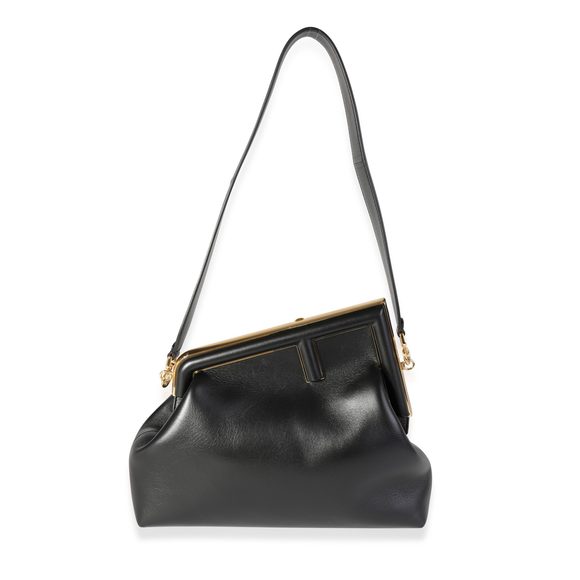 Fendi Black Nappa Leather Medium First Bag - Picture 4 of 8